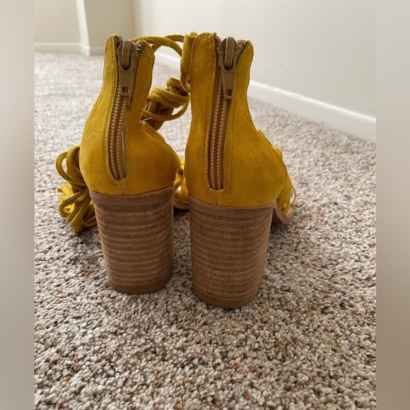Jeffery Campbell Linares Mustard Suede Shoes Size 7 - Picture 5 of 8